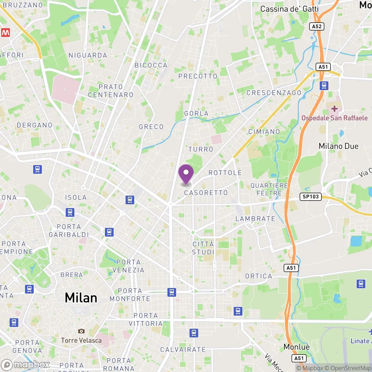 Map of Address: Via Padova 31, 20127 Milano (MI)