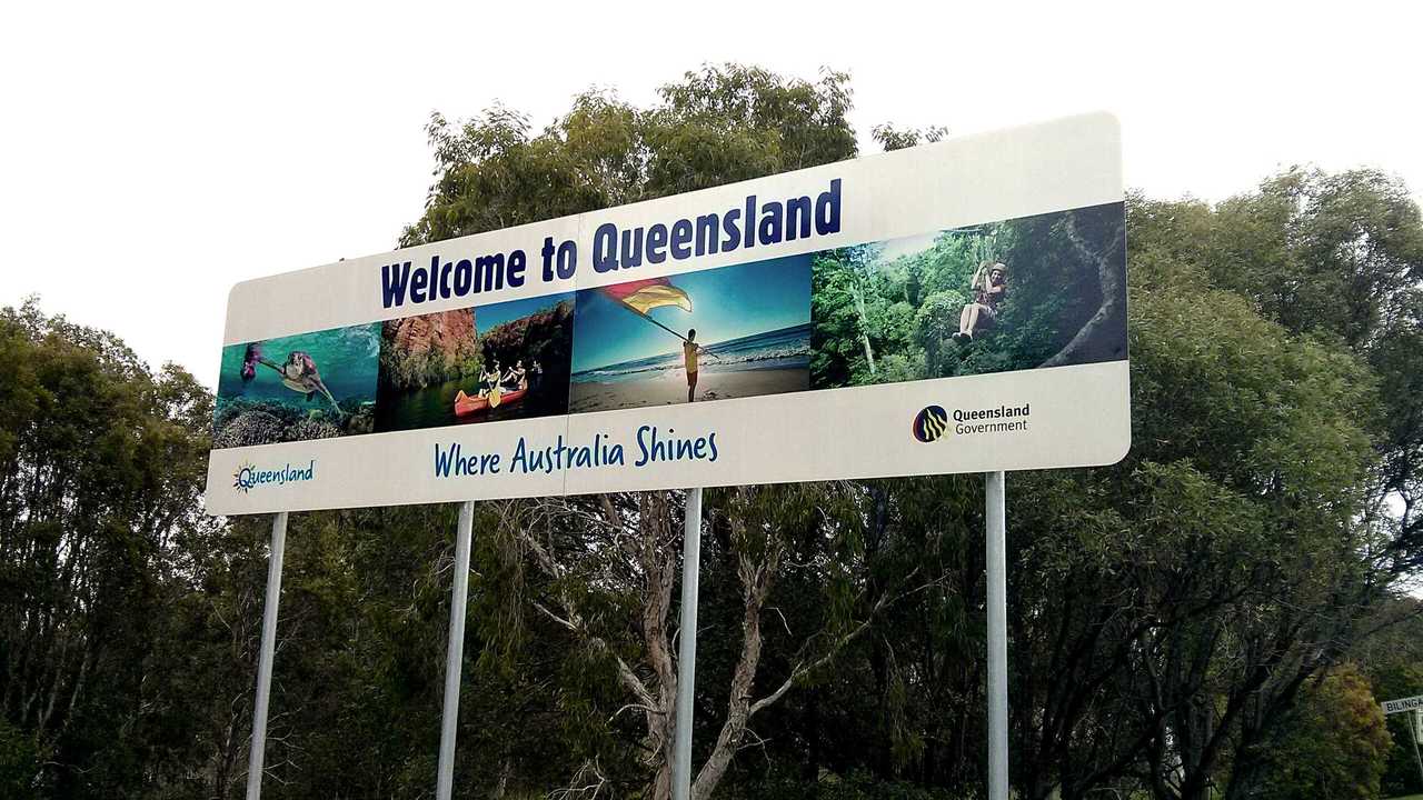 Cartello di benvenuto in Queensland. QND, Australia. 2013.