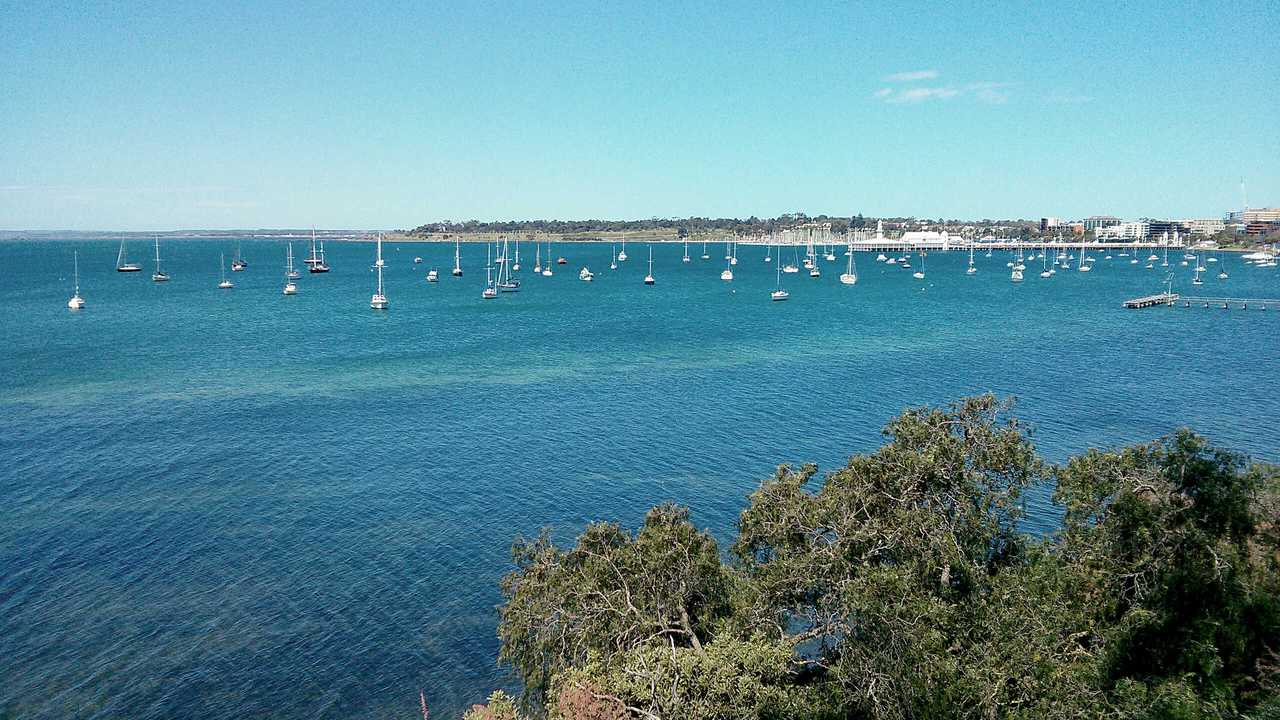 Vista sulla baia di Geelong, VIC, Australia. 2012.